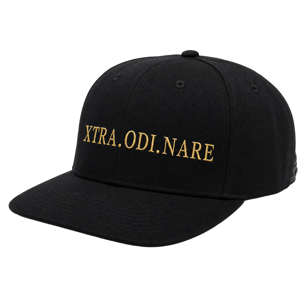 Xtra.Odi.Nare Cap mockup in Black