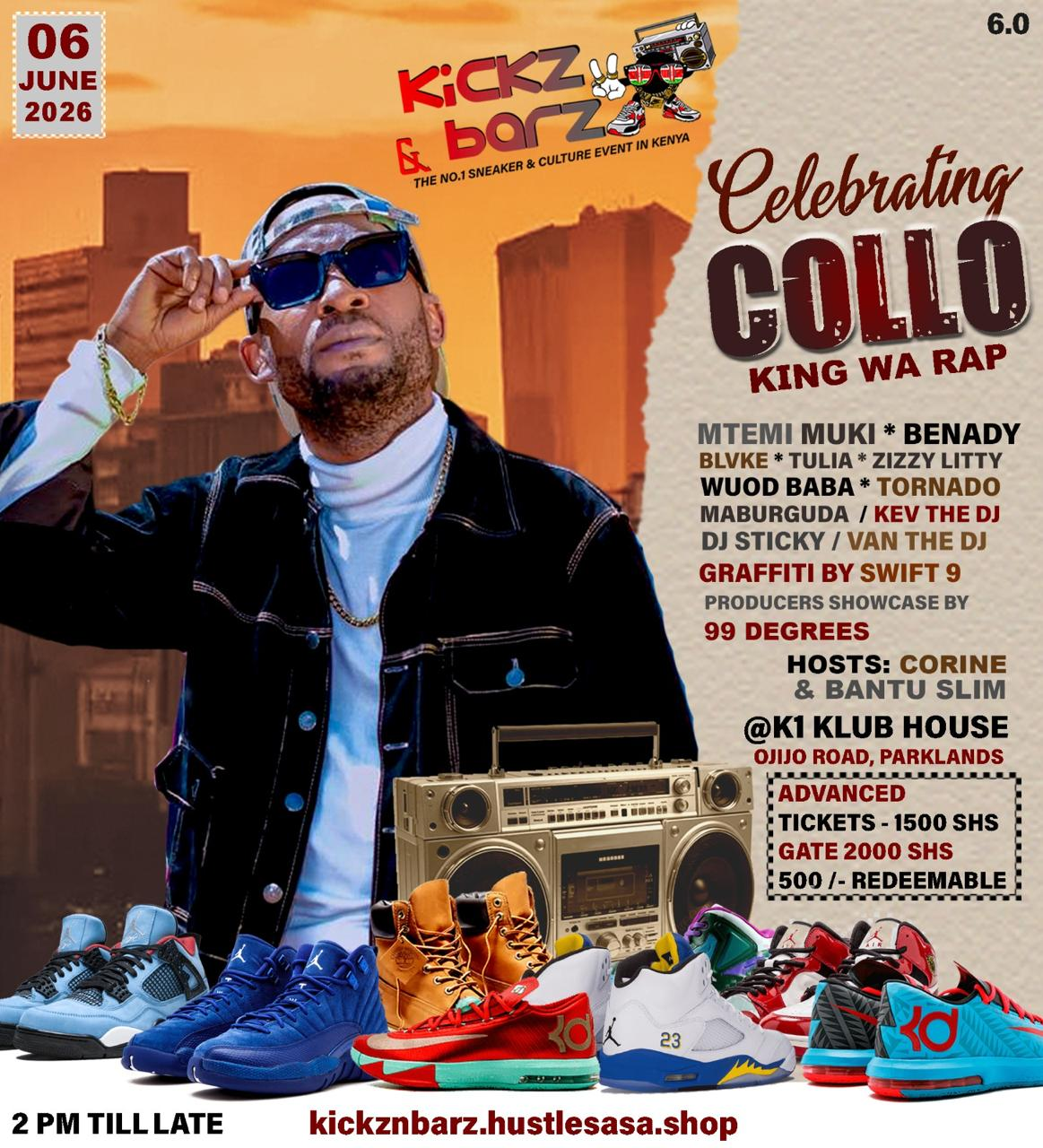 Kickz & Barz 6.0 · Celebrating COLLO King Wa Rap