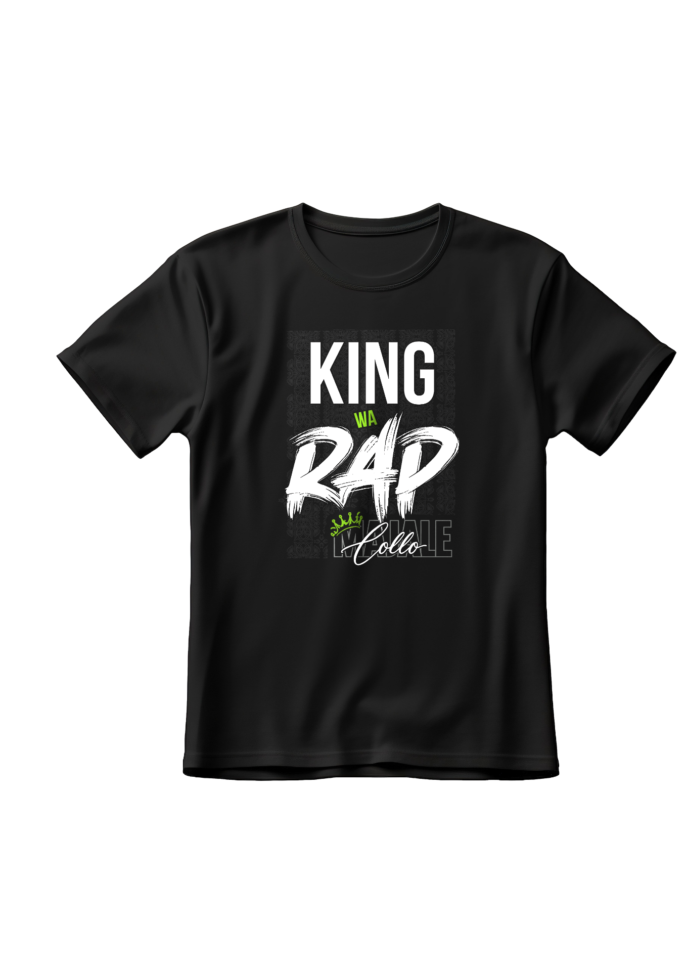 King Wa Rap T-Shirt mockup in Black